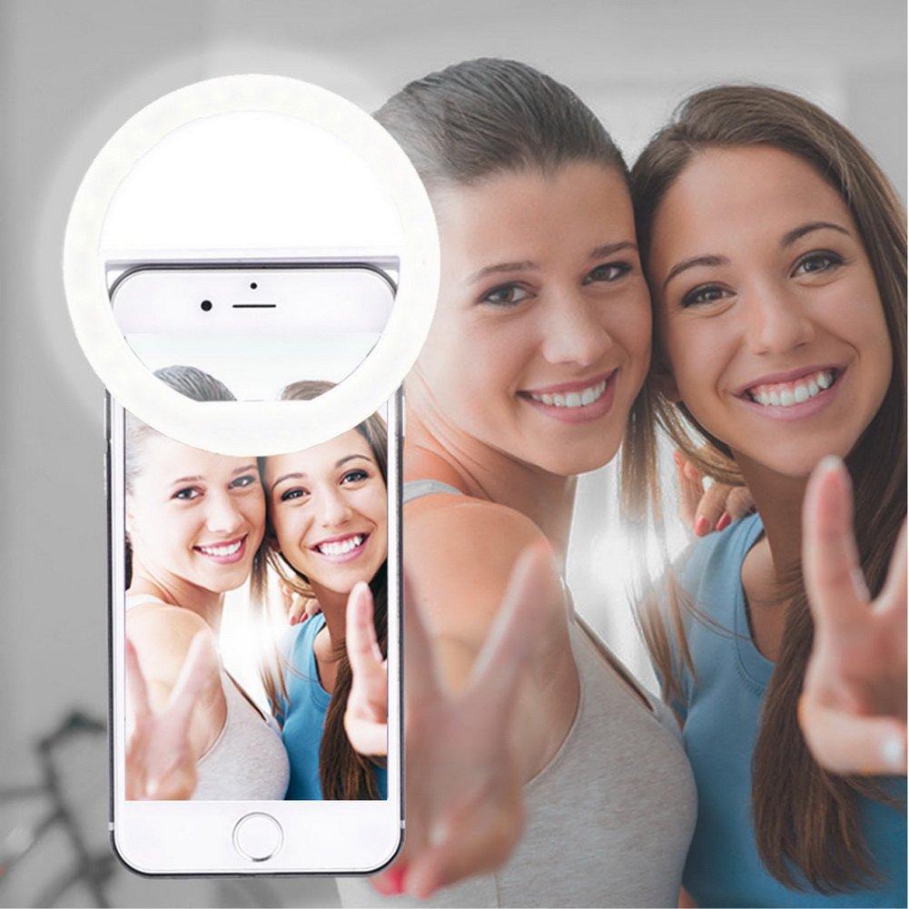 AUTOPKIO Selfie la luz del anillo la iluminación recargable selfie suplementario mejora