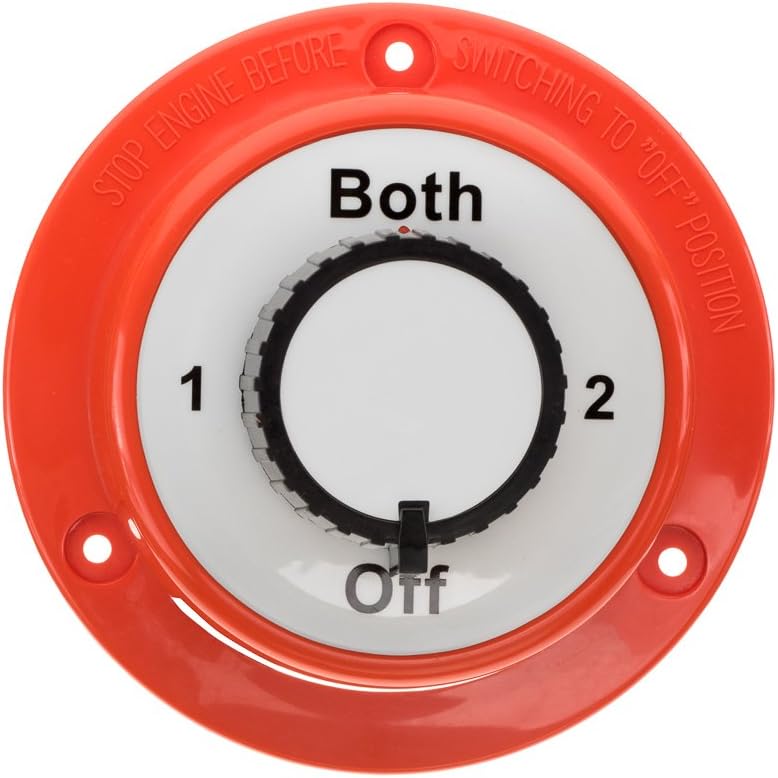 attwood 14230-3 Single Pole 4-Way Selector Marine Battery Switch, One Size : Battery Switch For Boat : Sports & Outdoors