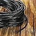 BEADNOVA Genuine Round Leather Cord Black Leather Strips for Jewelry Making Bracelet Necklace Beading (11 Yards,1.0mm)