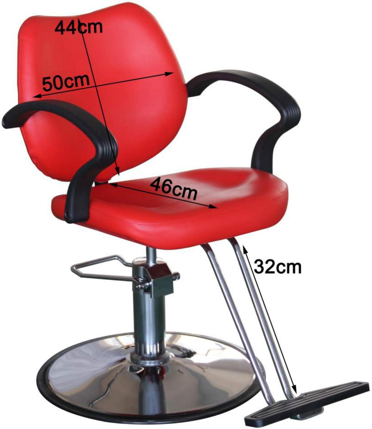 Salon Style Tattoo Spa Beauty Equipment Barber Chair Styling Chair Hydraulic Heavy Duty Leather Swivel Classic Hair Salon Chair for Hair Stylist Women Man,Red: Kitchen & Dining