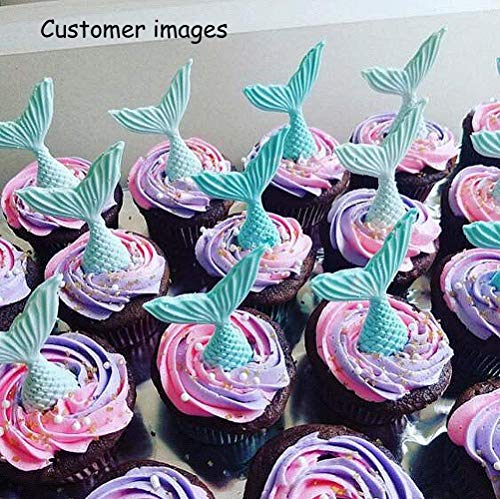 ScivoKaval Marine Theme Cake Fondant Mold Seaweed Fish Seashell Mermaid Tail Ocean Sea Life Series Cake Decoration Silicone Mold Chocolate Candy Polymer Clay Cupcake Jelly Sugar Craft Molds Set of 5 - Thumbnail 6
