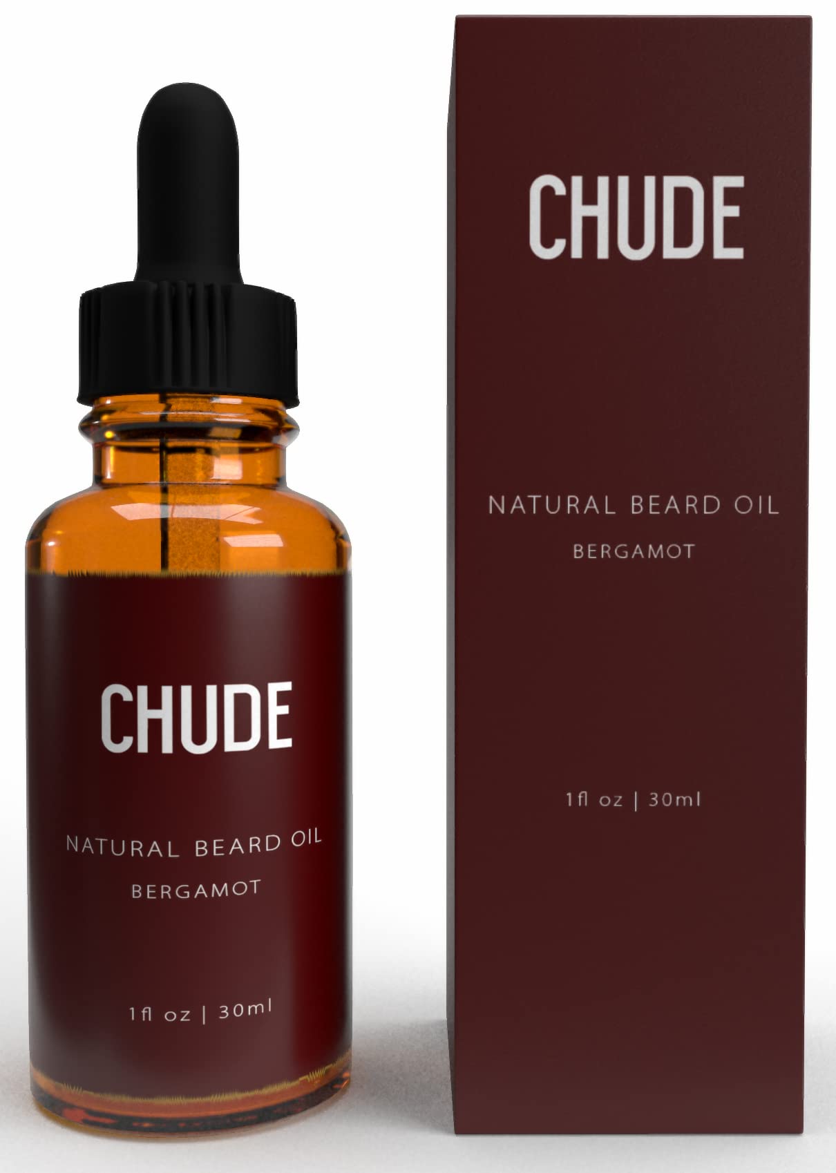 CHUDE® Beard Oil – 100% Natural – Bergamot Scent – Softens Coarse Hair & Moisturises Skin – Beard Oil for Men