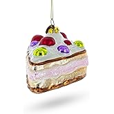 Cherry Cake Glass Christmas Ornament