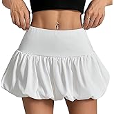 BONVEN Womens Y2k Summer Bubble Mini Skirt Goth Low Rise Puffy A Line Skirt Streetwear Casual Cute Vacation Skirts