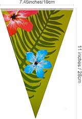 FEPITO Hawaiian Bunting Banners 2 Pack 6 Meters Luau Tropical Party Decor view 2