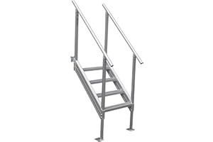 Extreme Max 3005.3843 Universal Mount Aluminum Dock Stair - 4-Step