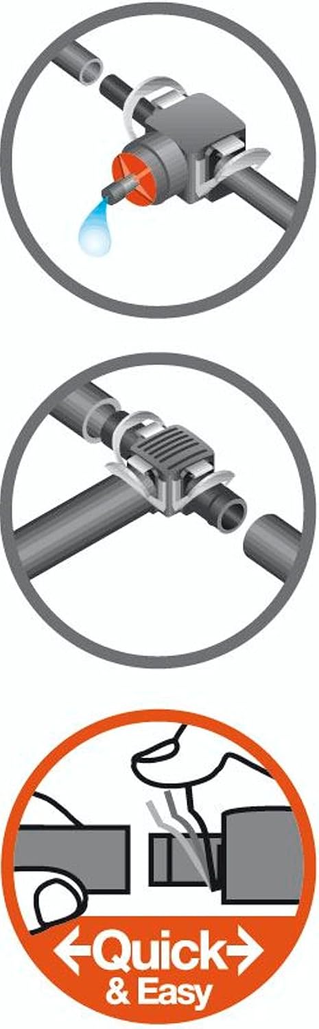 Gardena T-Joint for Supply Pipe - Grey, Multi-Colour, 4,6 mm (3/16") - Image 3