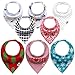 Baby Bandana Drool Bibs for Boys and Girls Perfect for Teething and Drooling Stages, 8 Pack Waterproof Extra-Absorbent Baby Bib Made of Organic Cotton Adjustable with Snaps