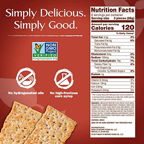 image for Back to Nature Crackers, Non-GMO Pink Himalayan Multigrain Flatbread, 