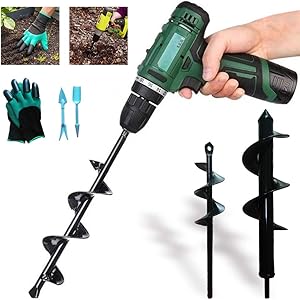 Auger Drill Bit Set for Gardening Planting, 12