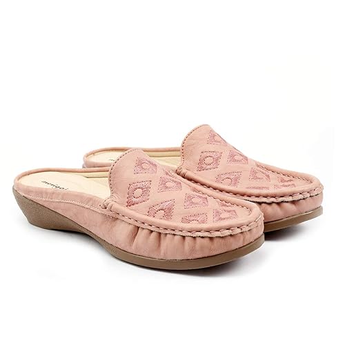 Buy Meriggiare Women Pu Synthetic Leather Slip Ons Backopen