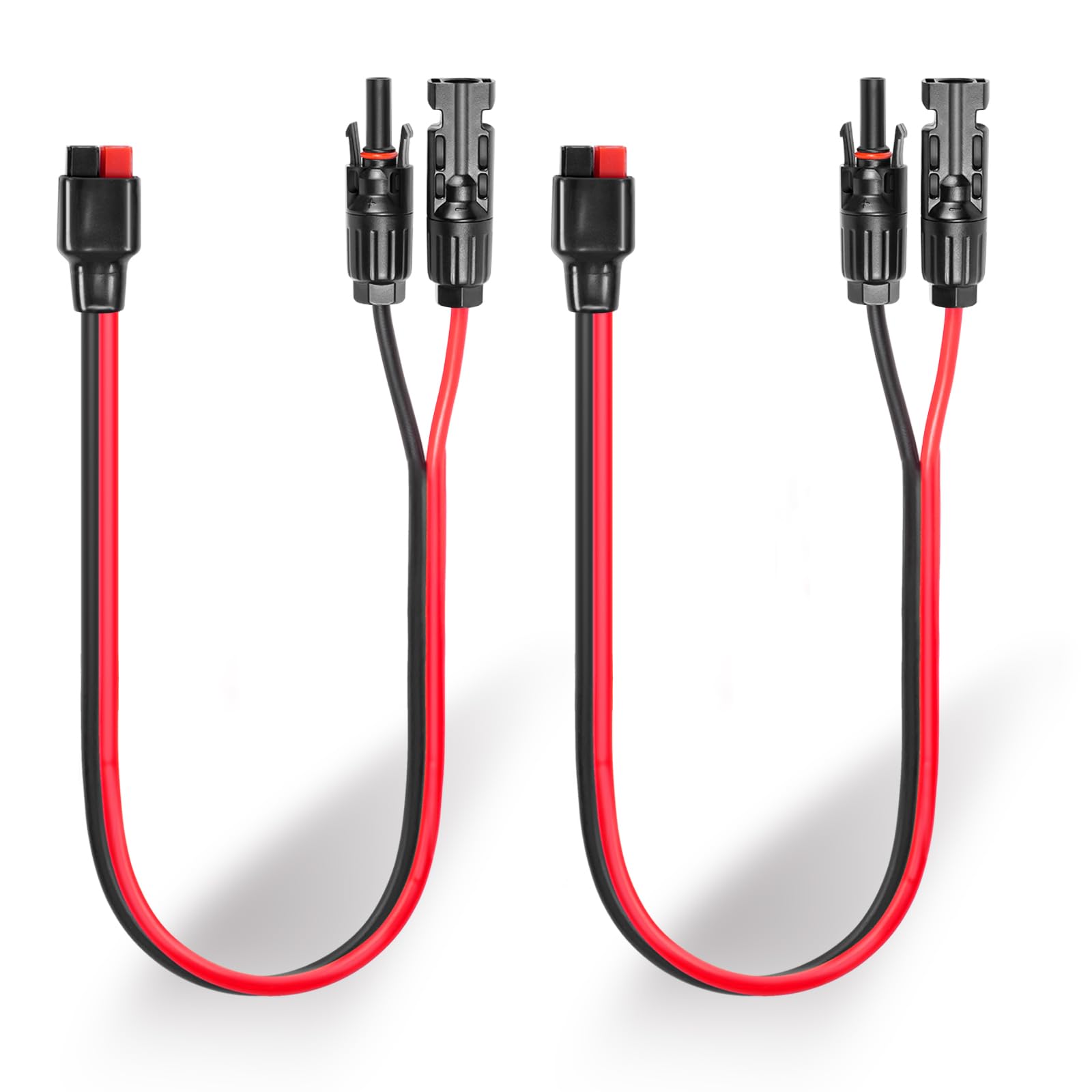 Photo 1 of 10AWG Solar Panel to Anderson Connector Cable 1FT, Solar Extension Cable Compatible with Solar Connector and Anderson Connector for Yeti Portable Power Station, Solar Powered Battery(2PCS)