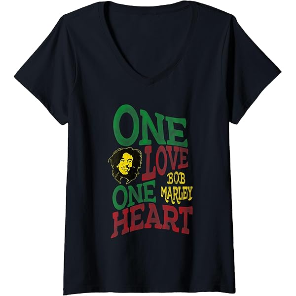 Amazon.com: Official Bob Marley One Love One Heart T-Shirt