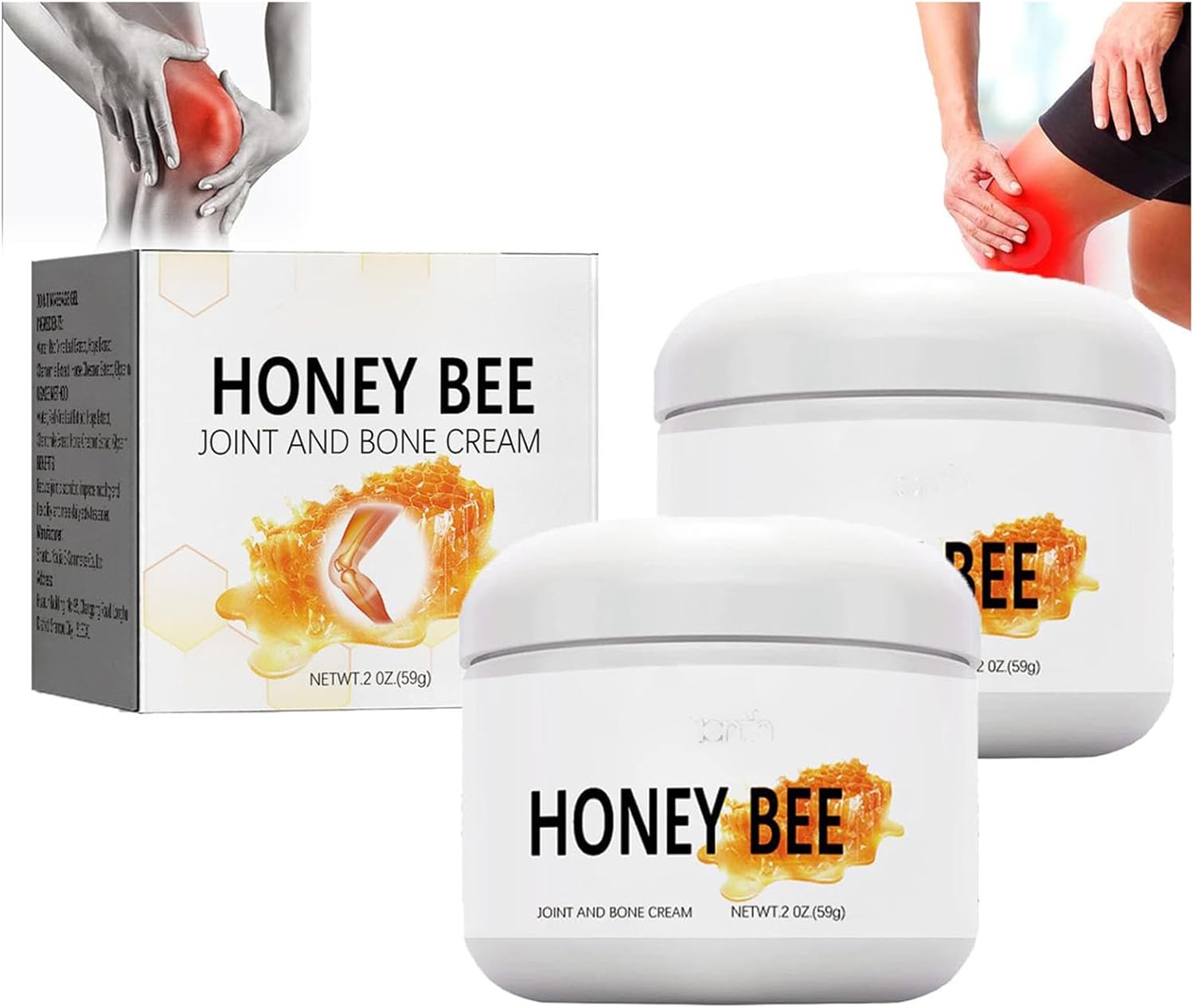Photographs - Ronronner Australian Honey Bee Cream, Cvreoz Australian Honey Bee Cream, Australian Honey Bee Venom Pain and Bone Healing Cream, Honey Bee Venom Cream (2pcs)