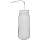 SP Bel-Art Wide-Mouth 500ml (16oz) Polyethylene Wash Bottles; Natural Polypropylene Cap, 53mm Closure (Pack of 6) (F11620-0500)