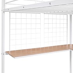 BIADNBZ Full Loft Bed with Built-in L-Shape