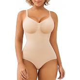 SHAPERX Women's Shapewear Bodysuit Tummy Control Body Shaper Waist Snatching Seamless Brief Body Suit