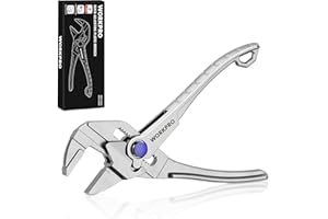 WORKPRO Mini Pliers Wrench — 4" Compact Adjustable Smooth-Jaw Pliers, Anti-Rust Alloy Steel Wrench Pliers for Tight Spaces, H