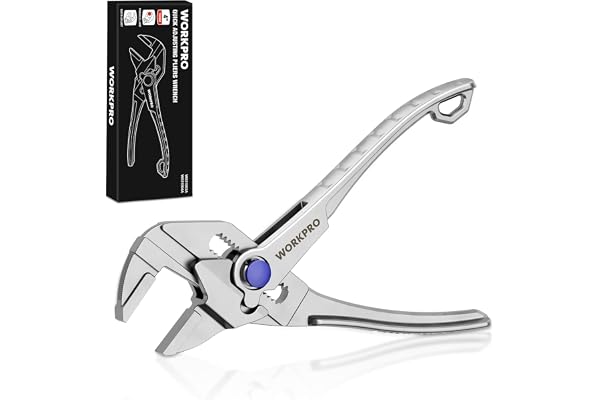 WORKPRO Mini Pliers Wrench — 4" Compact Adjustable Smooth-Jaw Pliers, Anti-Rust Alloy Steel Wrench Pliers for Tight Spaces, H