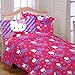 Hello Kitty Raining Flowers Twin Sheet Set Bedding, Pink, Purple, Twin
