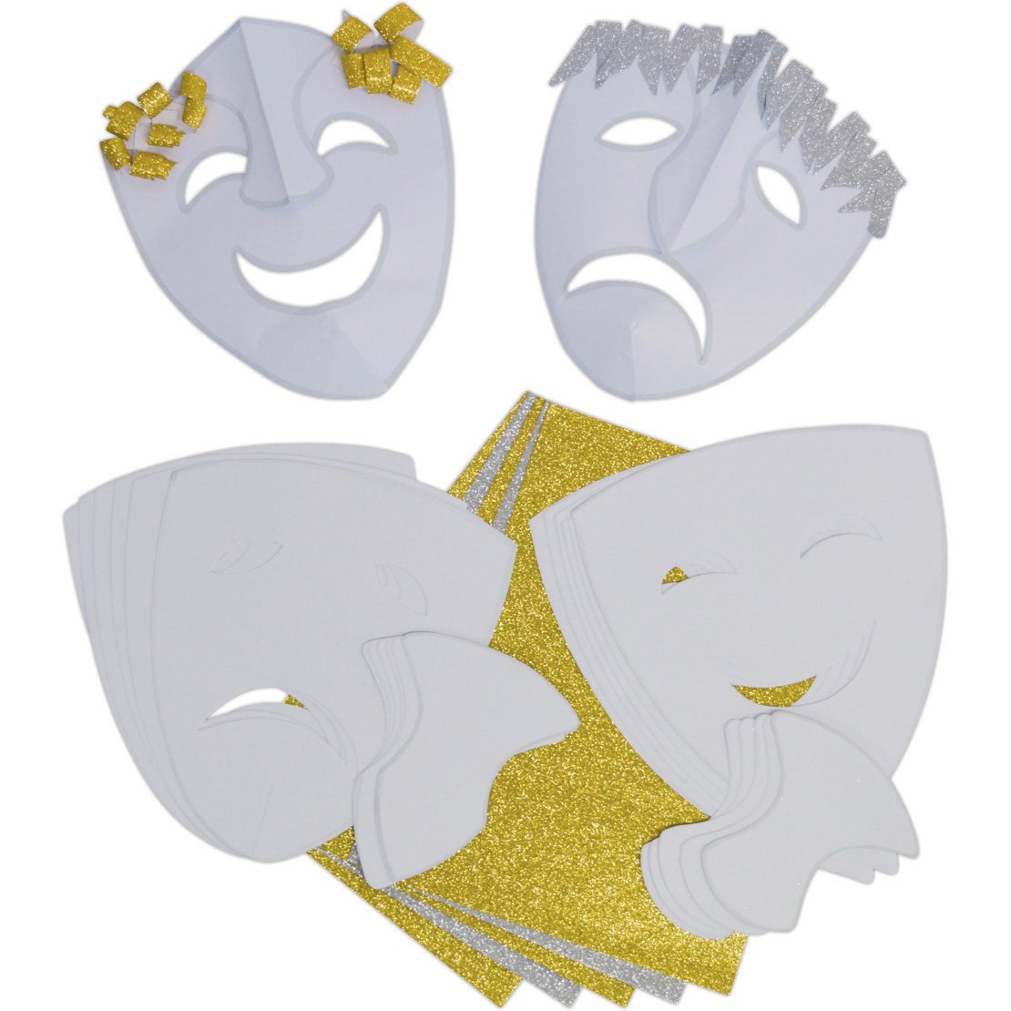 Springboard 25040 Make a Greek Comedy/Tragedy Mask KS2 History Craft Activity (Pack of 30),White