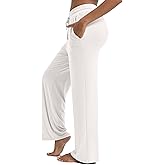 Maxbee Wide Leg Pants for Woman, Loose Sweatpants Women with Pockets,Baggy Casual Drawstring Yoga Pants Long Style