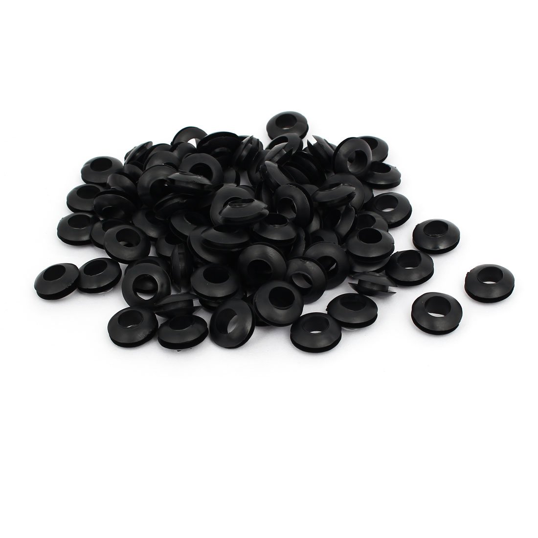 Sourcingmap Rubber Ring Sealing Grommet Electrical Wire Gasket Black 8mm Inner Dia 100pcs