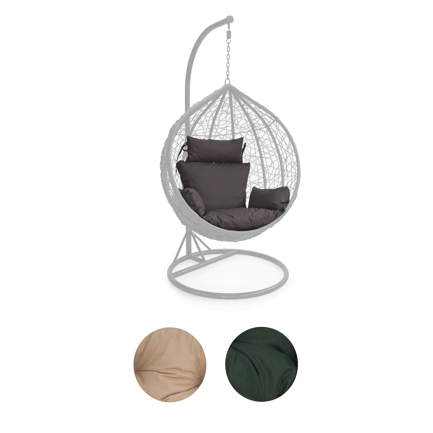 Gardenista® Tufted Outdoor Hanging Swing Chair Seat Cushion (Grey