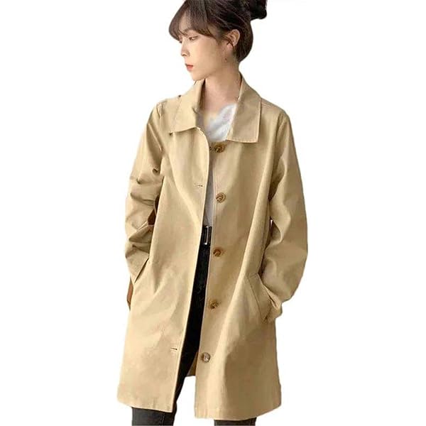 Amazon.com: Rfmfkkg Women'S Lapel Trench Coat Single