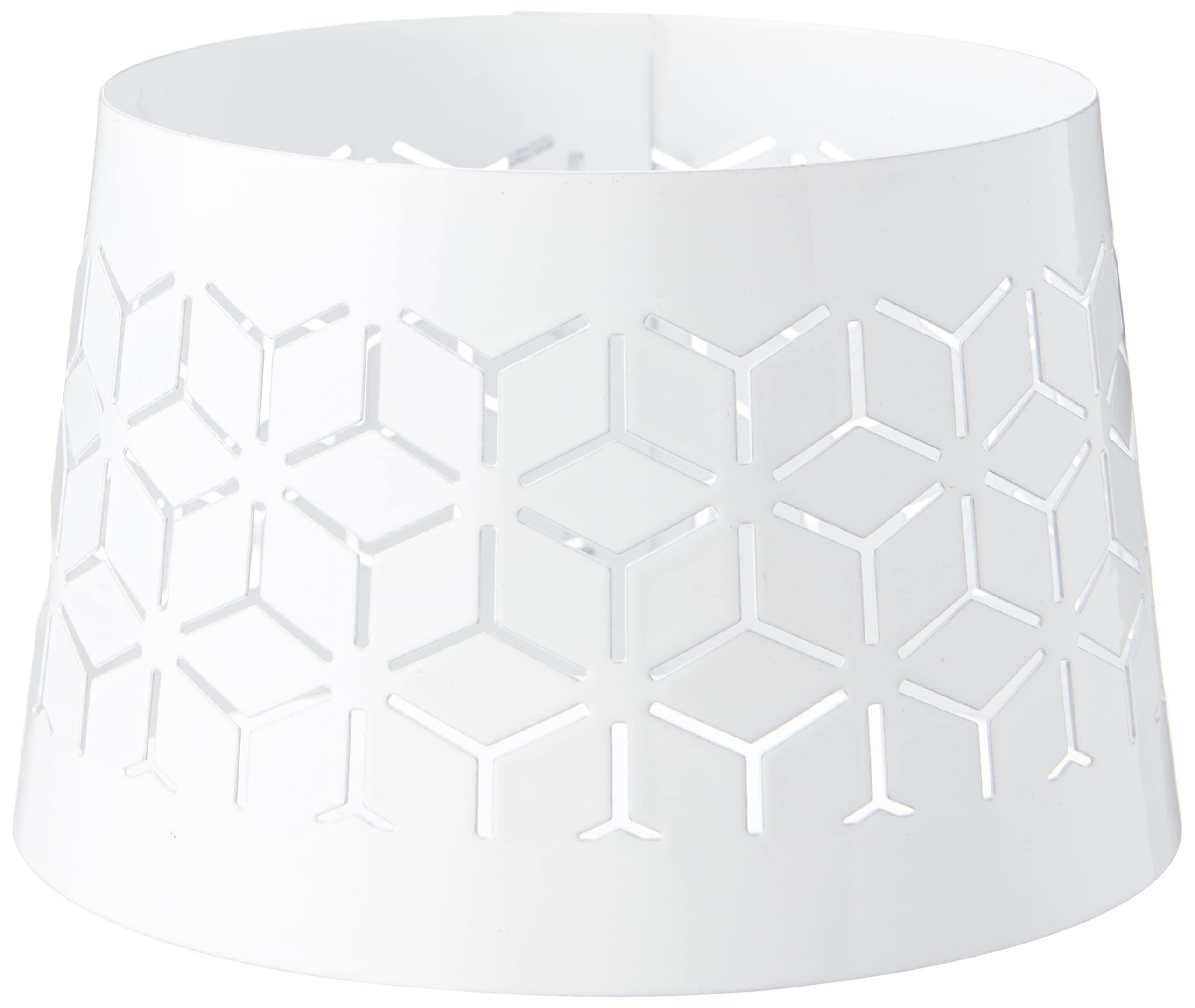 Spaas 18 White Caps for Candle, Geometric Pattern