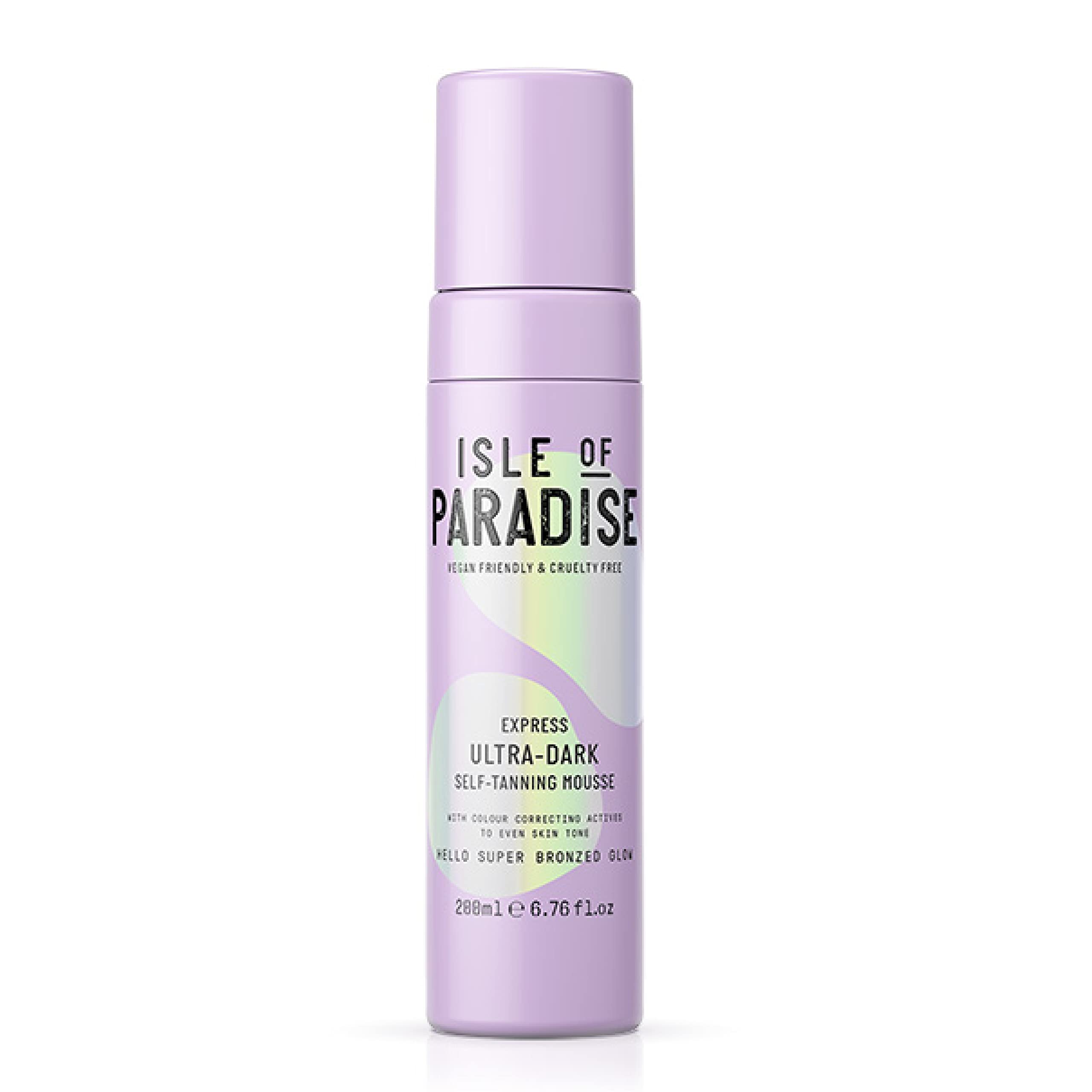 Isle of Paradise Ultra Dark Self Tan Mousse (200 ml) Express Extra Bronzed Self Tanning Foam, Natural Ingredients & Vegan (packaging may vary)