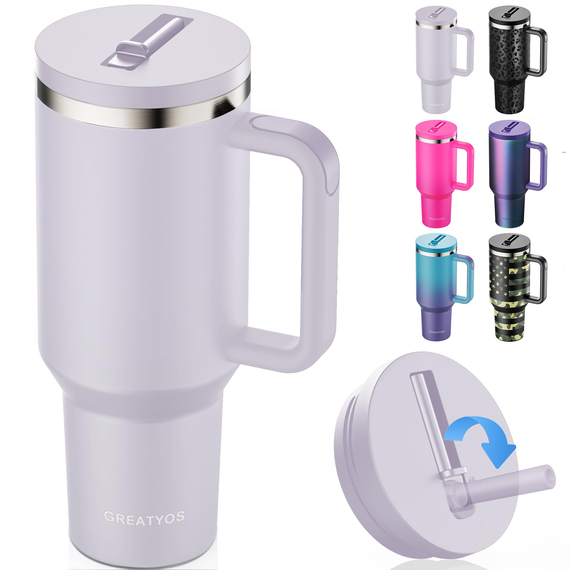 40 OZ LIFESTYLE FLIP STRAW TUMBLER - OH SO FANCY - BLUE main image 0