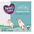 Parents Choice Baby Wipes, Fragrance Free, Quilted Soft, 240ct. (2 PACK)