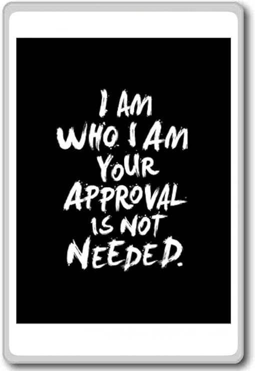 Amazon Com I Am Who I Am Your Approval Is Not Needed Motivational Inspirational Quotes Fridge Magnet Kitchen Dining