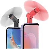 Type C Mini Fan(2 pack), 180 Rotating Portable USB-C Cool Cooler Mobile Phone Fan Compatible with USB C TYPE C Interface iPhone 15/15 Pro/Pro Max, One Plus, Pixel/HTC/Huawei/LeEco/Samsung and More