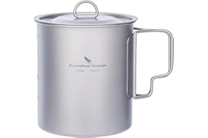 Boundless Voyage Titanium Pot Cup Mug with Lid Hook Collapsible Folding Handle Ultralight Tableware Portable Cookware Drinkwa