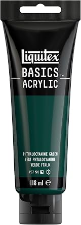 Liquitex Basics Acrylic Paint Phthalocyanine Green 118 ml Tube
