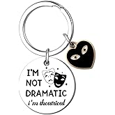 OWIGIU Musical Theater Gifts for Theater Performers Lovers Drama Club Gifts Keychain for Theatre Director Theaters Students Teens Actors Drama Teacher Christmas Gift