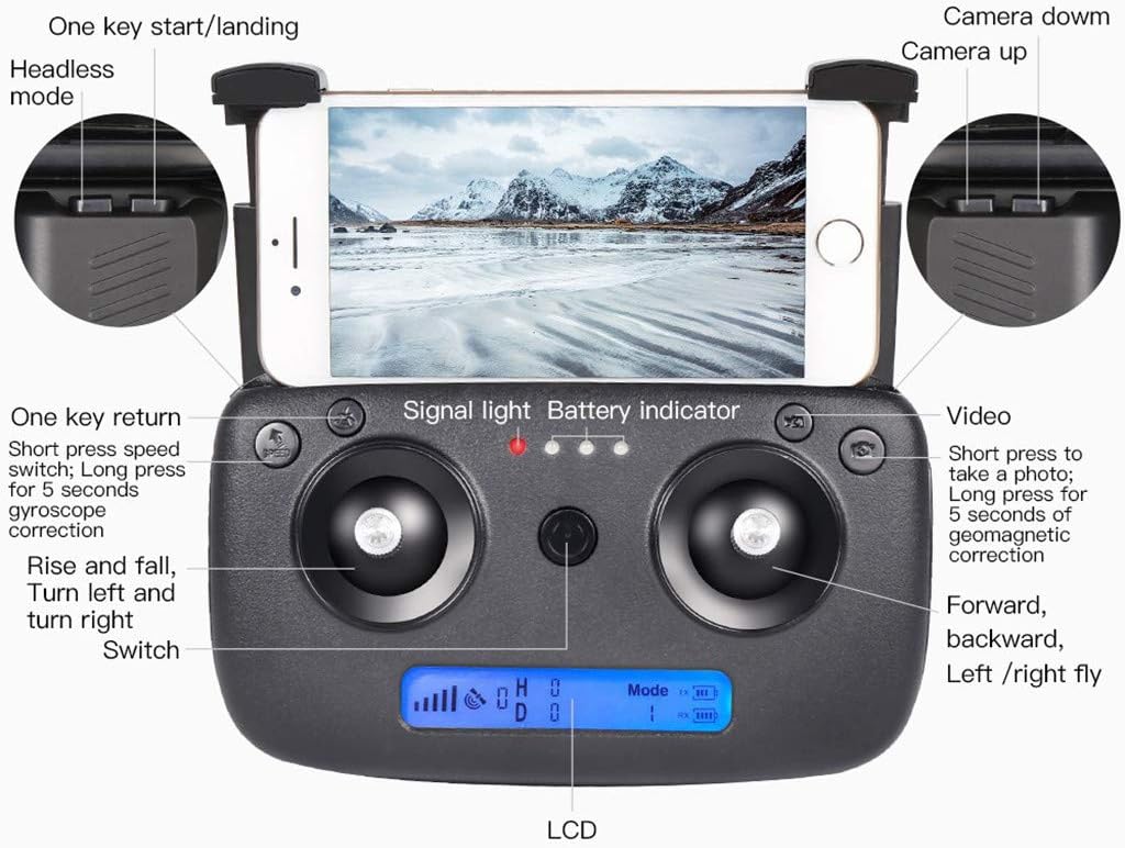 review Miklan ZLRC Beast SG906 GPS 5G WiFi FPV 4K Ultra HD Camera Brushless Foldable RC Drone Quadcopter ,11.2x9.8x4in