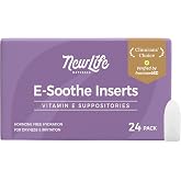 NewLife Naturals ESoothe Vitamin E Suppositories for Women &ndash; 24 Count | Vaginal Dryness, Nourishment, &amp; Soothing Support &ndash; 38 IU Hormone-Free Formula &ndash; 24 Vaginal Suppositories, Made in USA