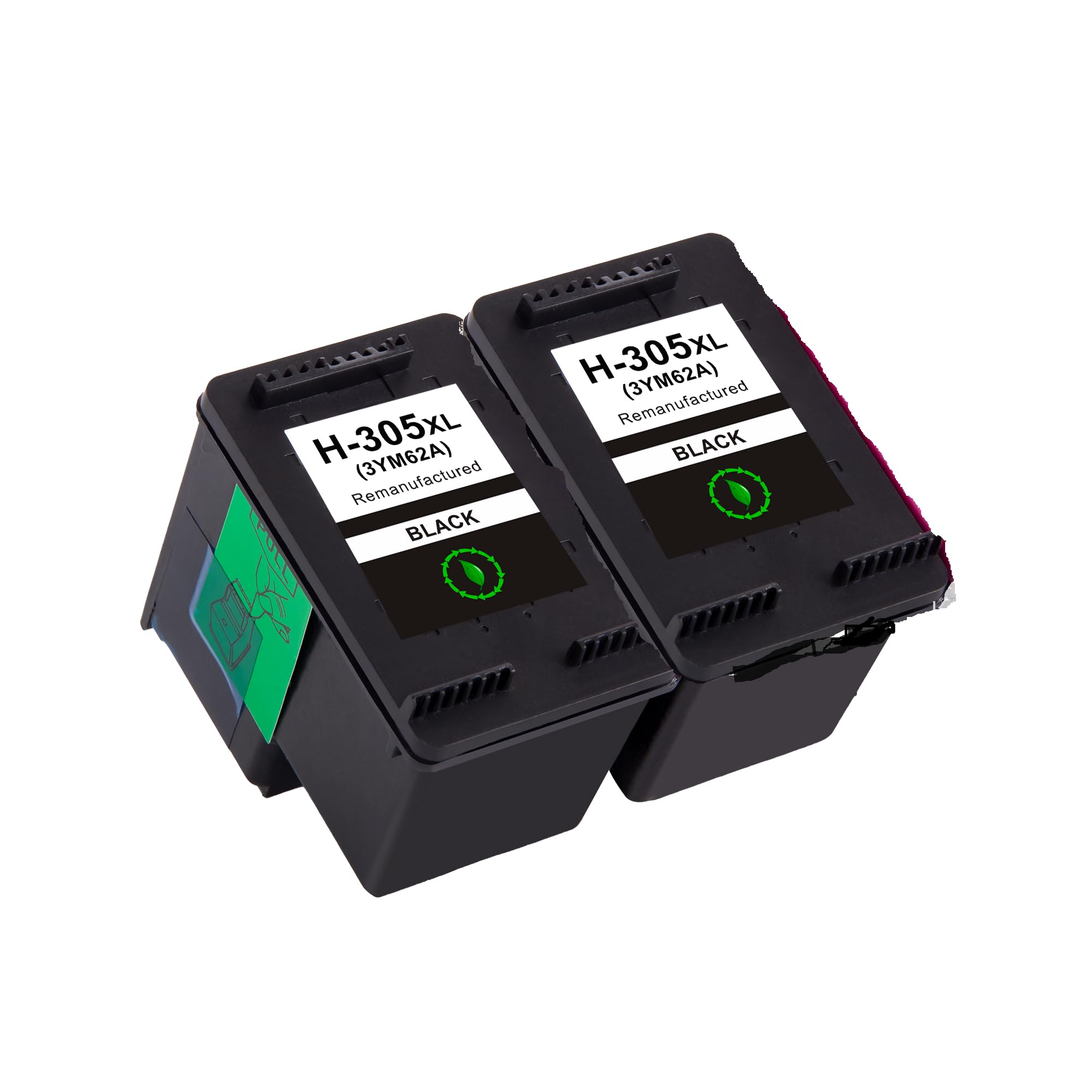 Now Ink Ltd 305XL Ink Cartridges, 2-Pack BLACK 305 Ink Cartridges Remanufactured for HP305 XL for HP DeskJet 2700 2710 2720 Plus 4100 4130 4120 Envy 6000 6020 6032 Pro 6430 6420 Printers