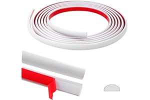 Yipscazo 20 Feet Peel and Stick Backsplash Trim,Flexible Self-Adhesive Liner for Wall Tile Edges,Backsplash Tiles,Borders,Mirrior Frame (White)