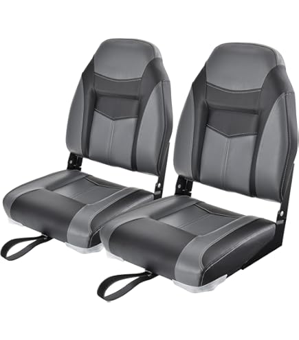Moeller Heavy Duty Economy Boat Helm Seat With Cushion & Mounting Plate - White, 17.5" X 15.625" X 16.25"