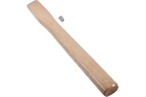 FOCMKEAS Premium Oak Hammer Handle Replacement 35cm Long Wood Tool Handle,Ball Peen Hammer Handles with a Steel Wedges Suitable for Small Hammers or Axes with 32×14mm Tenons