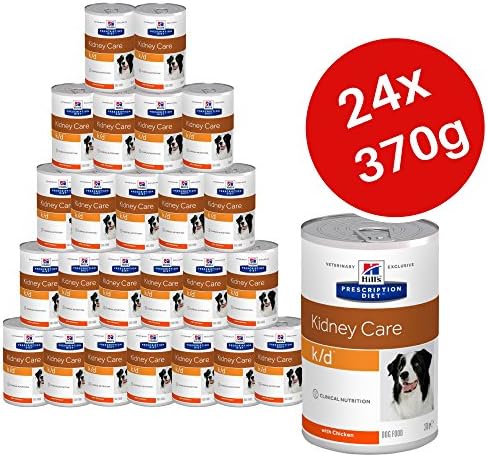 Hills Prescription Diet Canine k/d Kidney Care, Canned Wet Dog Food 370g - Chicken (Pack of 24)