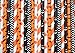 Charmed orange and black Halloween paper straw in pumpkin jack o lantern, bat, polka dot, chevron, stripe design. Pack of 125