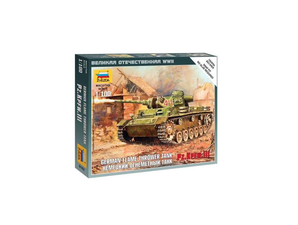 Zvezda 926162 1/100 Panzer III Flame Thrower Tank