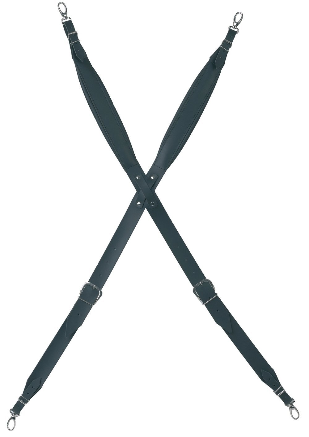 GEWA marching drum carrying strap, comfortable wide shoulder pad, high quality leather, adjustable in length with metal carabiner, Made in Germany