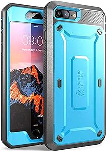 SUPCASE Unicorn Beetle Pro Series Case Designed for iPhone 7 Plus, iPhone 8 Plus Case, with Built-in Screen Protector Full-Body Rugged Holster Case for iPhone 7 Plus/iPhone 8 Plus (Blue)