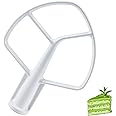 K5AB K5SS Flat Beater Replacement/K5AB K5SS Coated Flat Beater for 5-Qt Bowl-Lift Stand Mixers of 9707670 W10807813 PS983355 AP3881259 Mixer Beaters Replacement,Fit Model KSM50 KSM5 KSM450 by Sikawai
